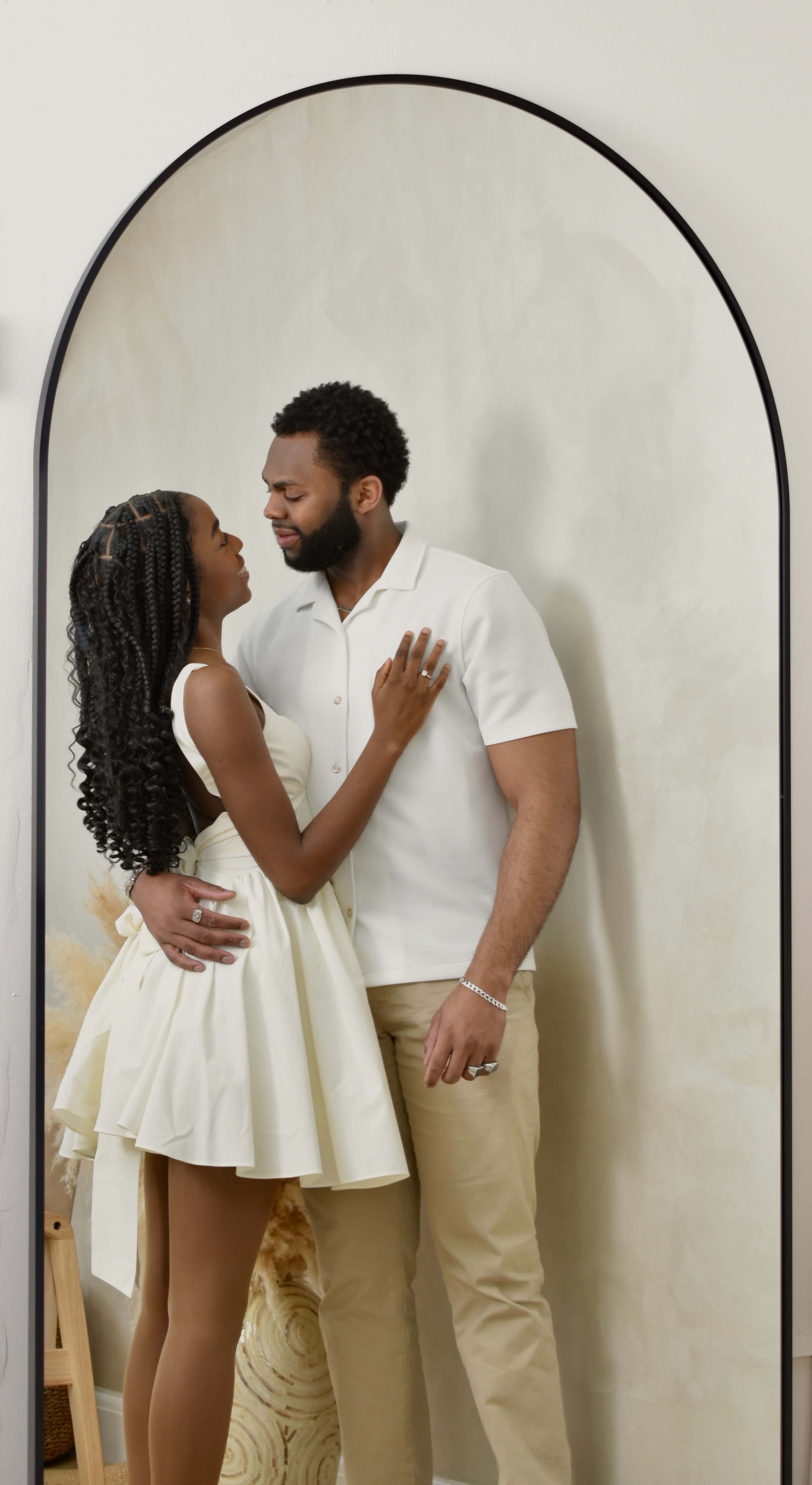 Love & Tyron — mirror, white