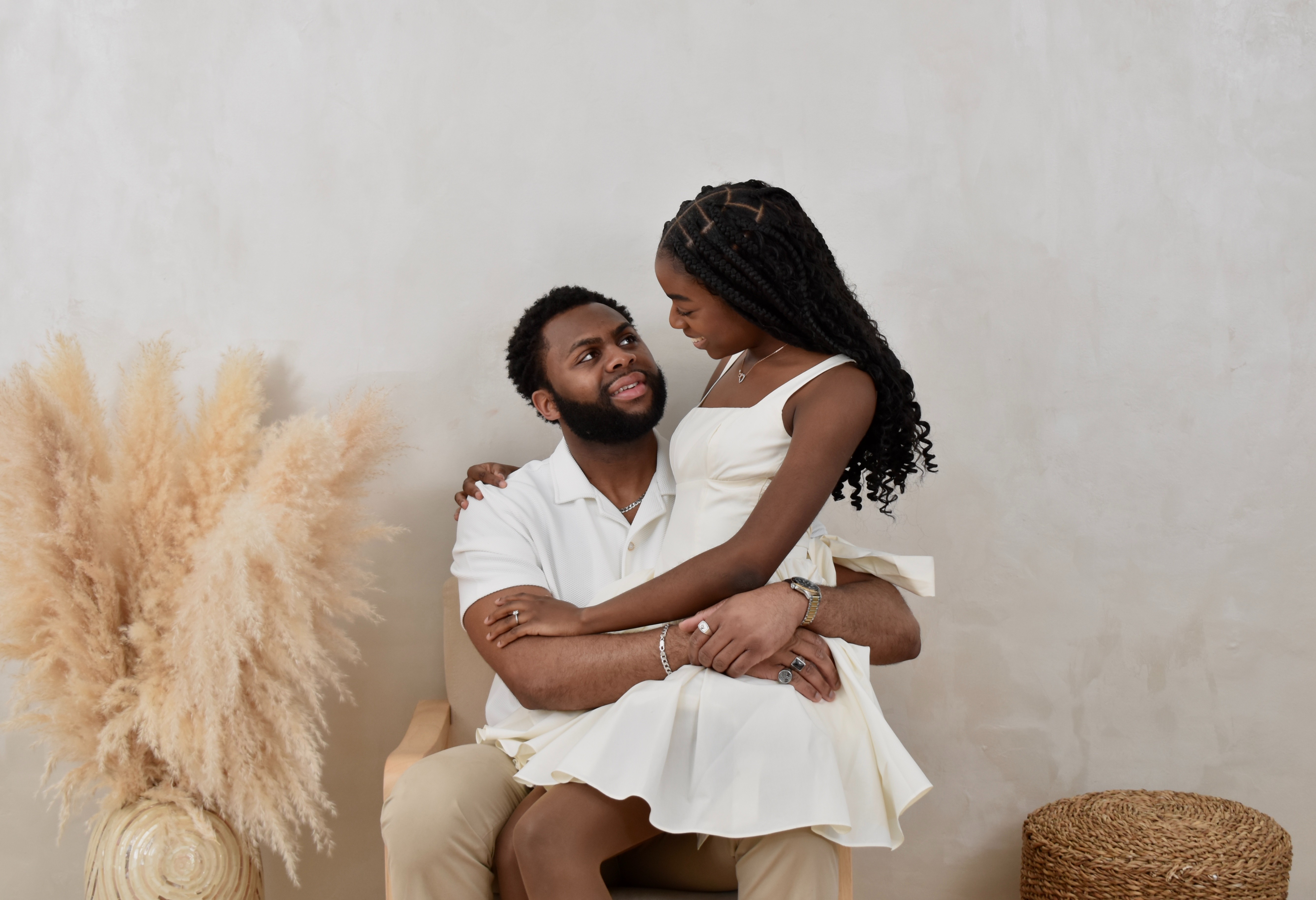 Love & Tyron — pampas, white