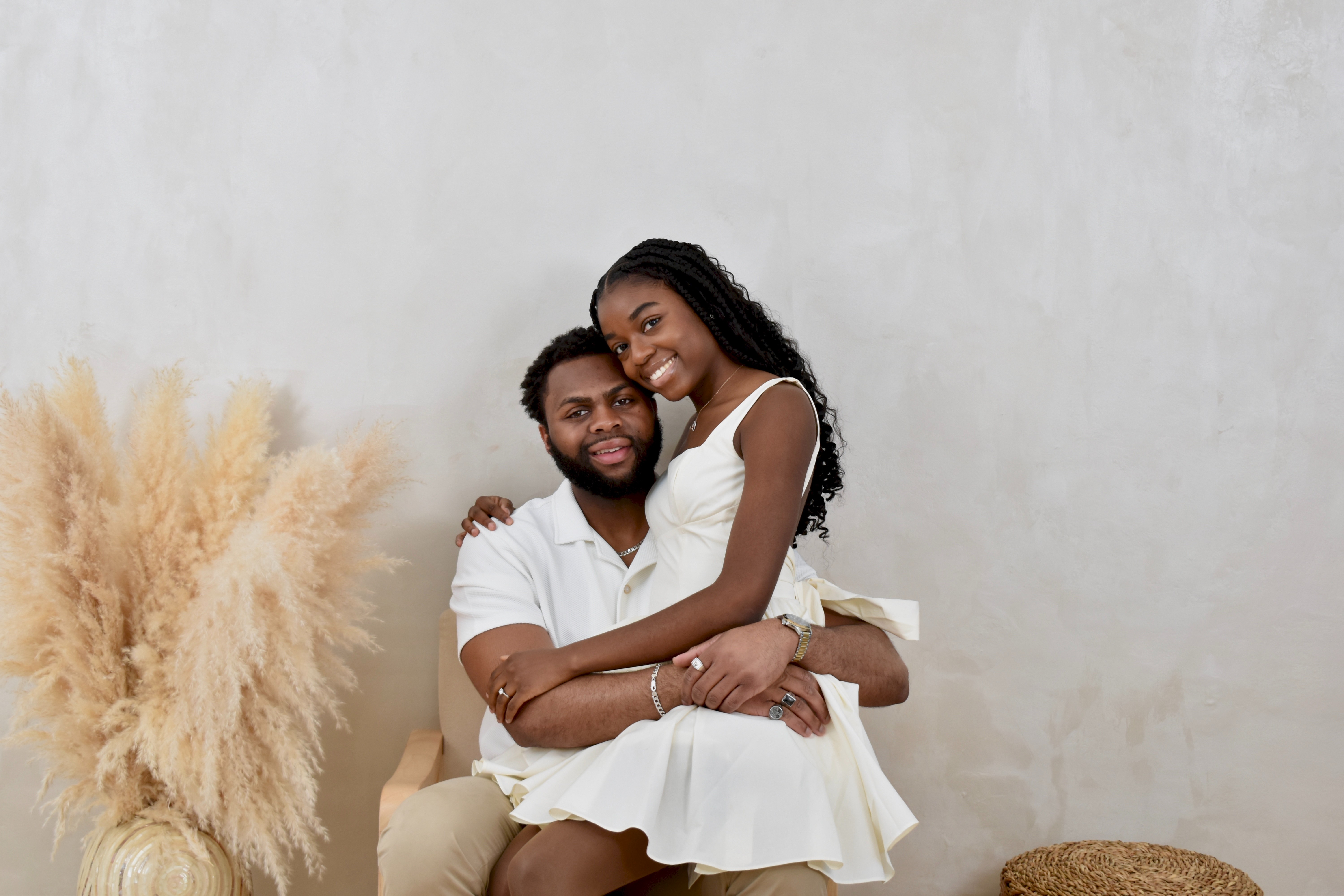 Love & Tyron — pampas, smiling